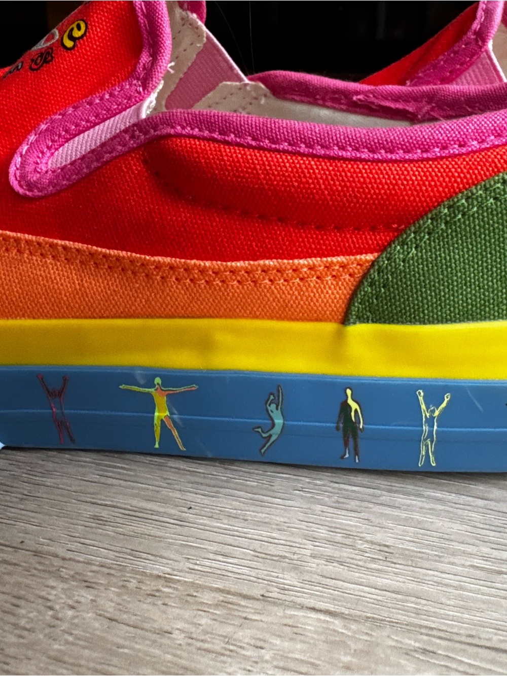 adidas Multicolor Slip-On Sneakers in Red, Orange, Pink and Yellow - Picture 8 of 13